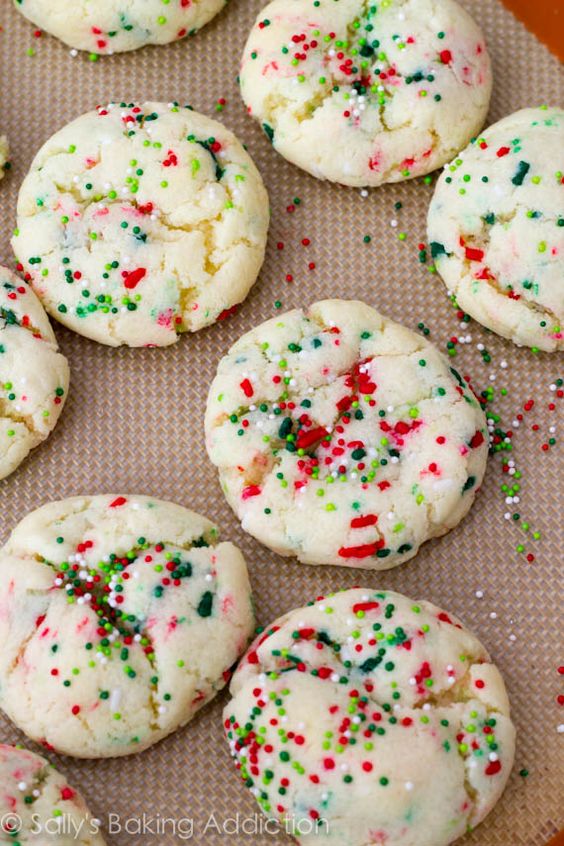 Holiday Confetti Cake Batter Cookies Holiday Confetti Cake Batter Cookies