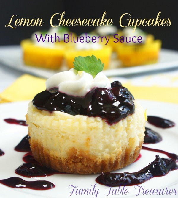 Lemon Blueberry Cupcakes with Cheesecake