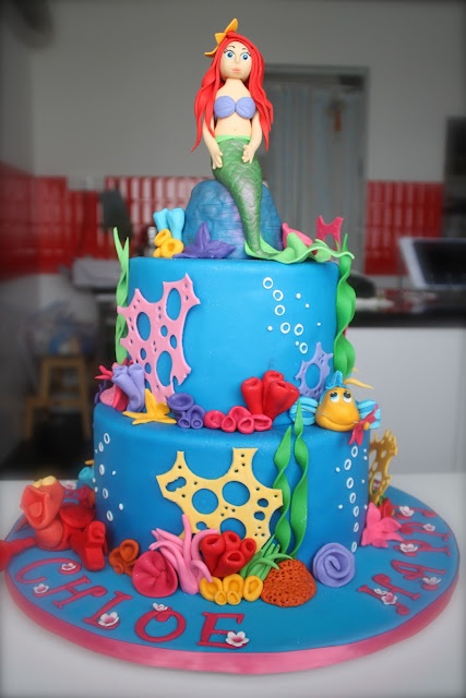 Little Mermaid Birthday Cake Idea