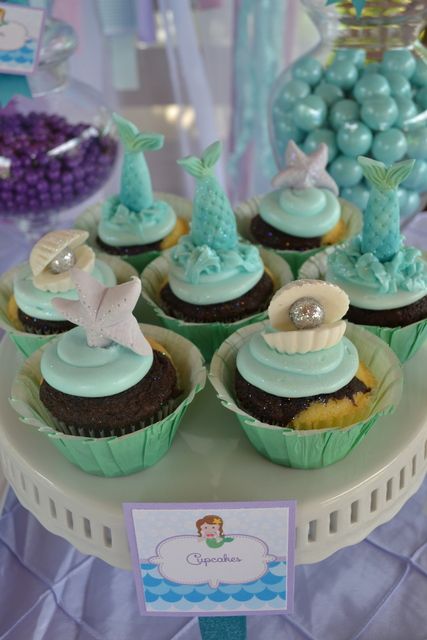 Mermaid Cupcake Birthday Party Mermaid Cupcake Birthday Party
