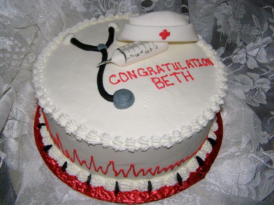 Nursing Graduation Party Cake Idea