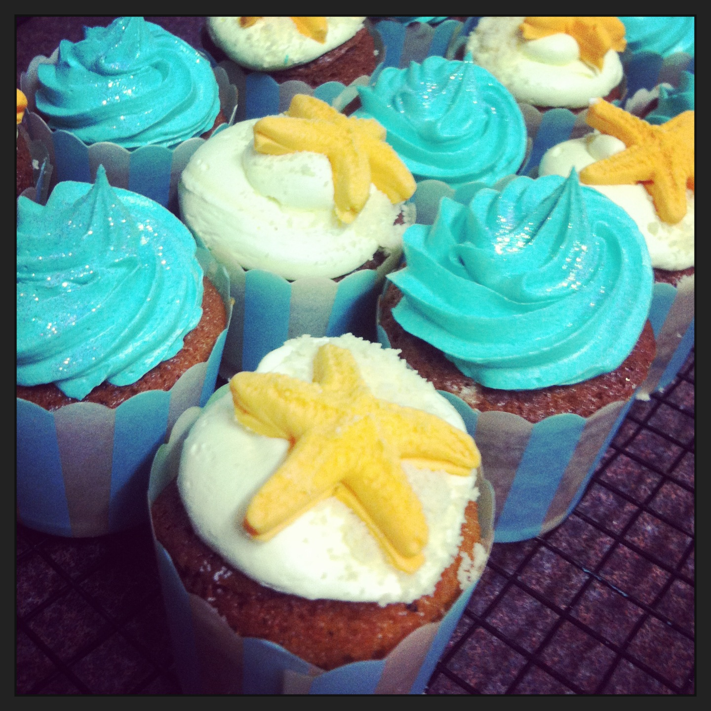 Ocean Sea Themed Cupcakes