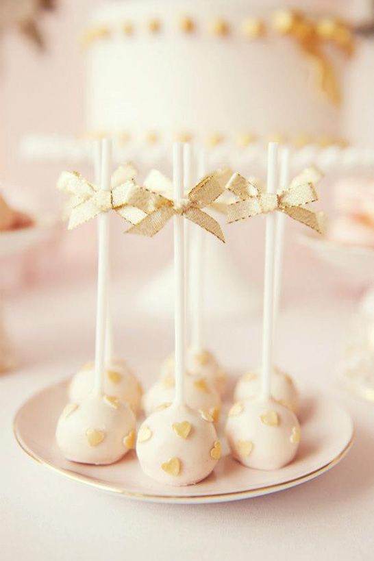 Pink and Gold Cake Pops