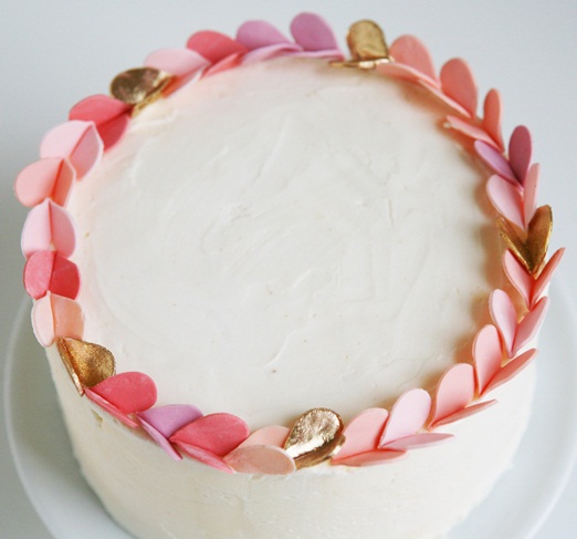 Pink and Gold Heart Cake Pink and Gold Heart Cake