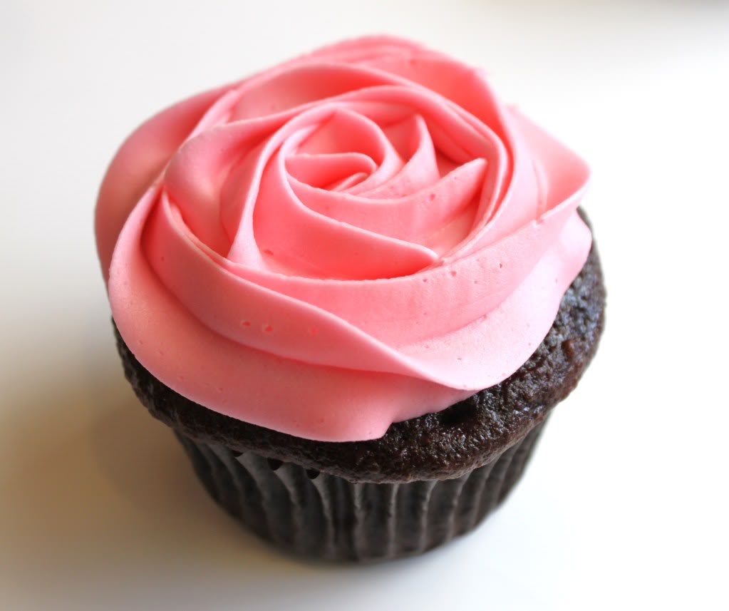 Pink Rose Cupcakes