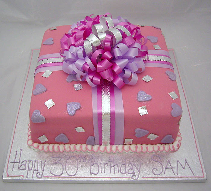 Present Shaped Birthday Cake