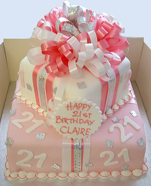 Present Shaped Birthday Cake