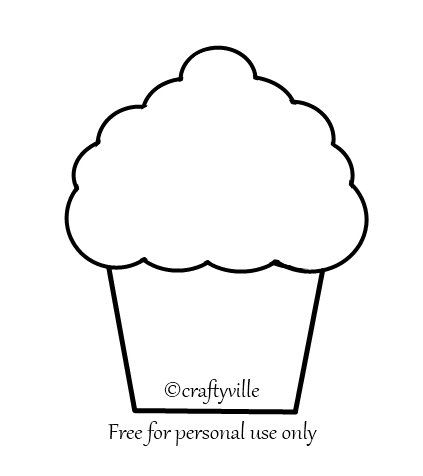 Printable Cupcake Template