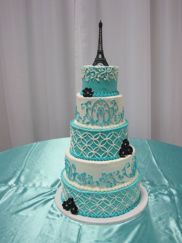 Quinceanera Paris Theme Cake