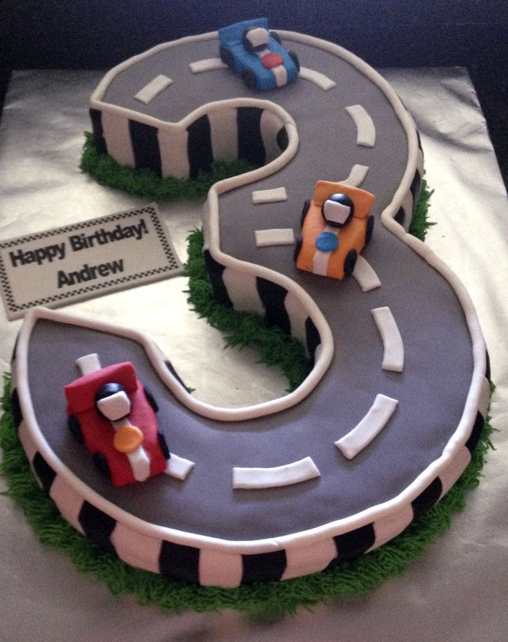 Race Car Number 3 Cake Race Car Number 3 Cake