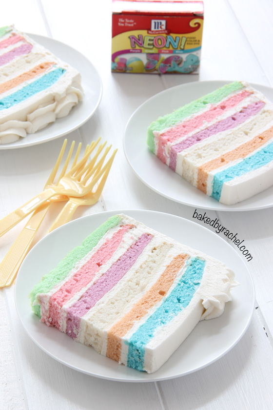 Rainbow Layer Cake Square Rainbow Layer Cake Square