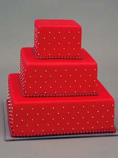 Red Black and Silver Wedding Cakes