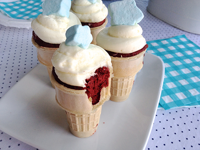 Red White and Blue Ice Cream Cones