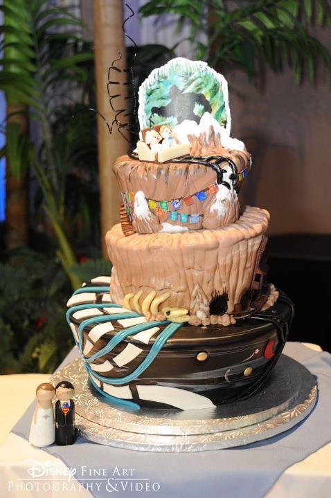 Roller Coaster Disney Wedding Cake