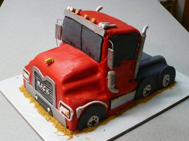 Semi Truck Birthday Cake