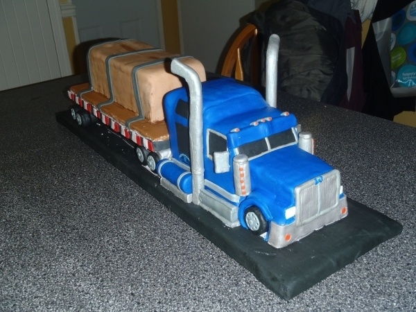 Semi Truck Birthday Cake