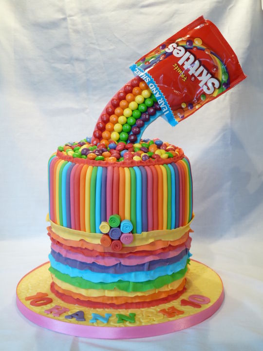 Skittles Rainbow Birthday Cake Skittles Rainbow Birthday Cake