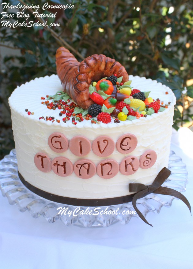 Thanksgiving Cornucopia Cake