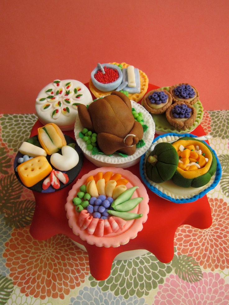 Thanksgiving Dinner Cupcakes