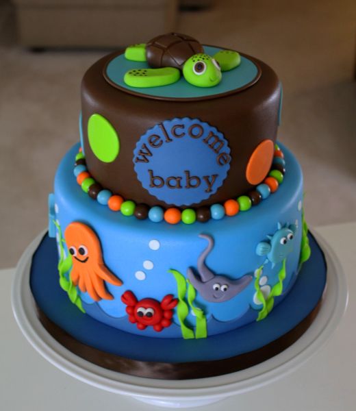 Under the Sea Baby Shower Cake Idea Under the Sea Baby Shower Cake Idea