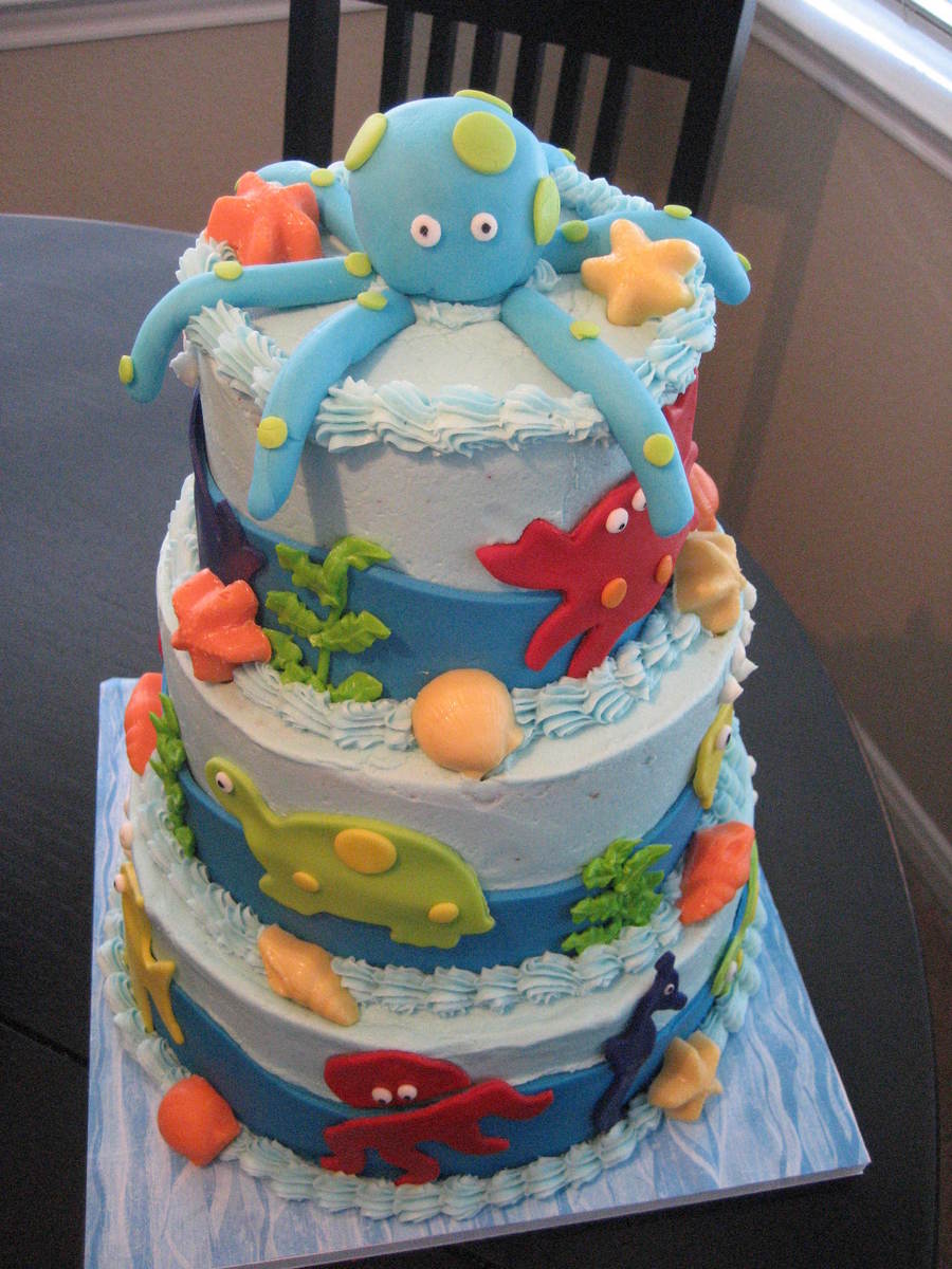 Under the Sea Baby Shower Cake Idea