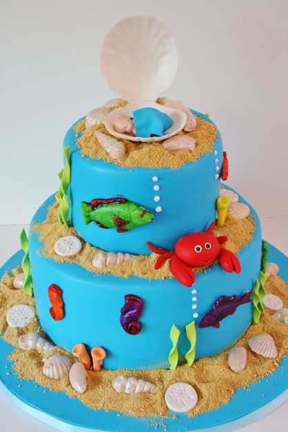 Under the Sea Themed Baby Shower Cake Under the Sea Themed Baby Shower Cake