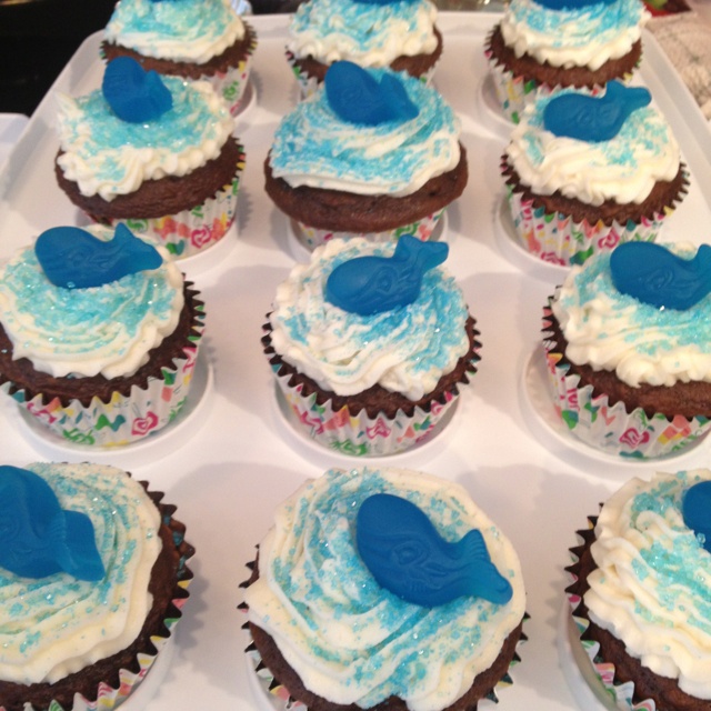 Water Theme Birthday Cupcakes