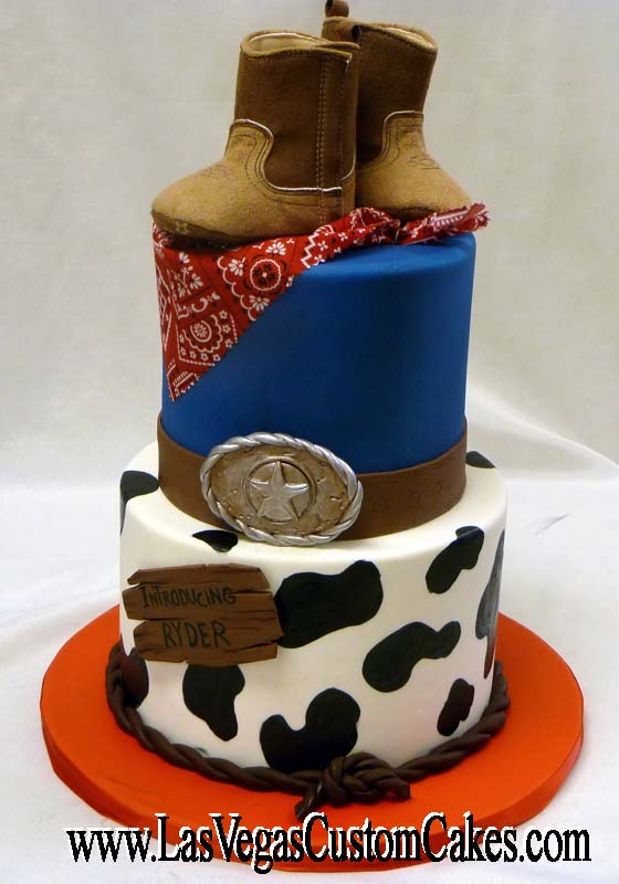 Western Theme Baby Shower Cake