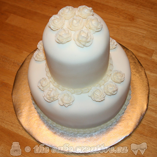 White Bridal Shower Cake