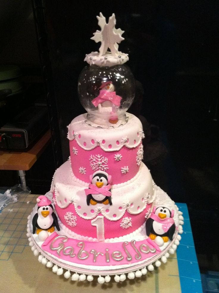 7 Photos of Snow Pink Penguin Themed Cakes 7 Photos of Snow Pink Penguin Themed Cakes
