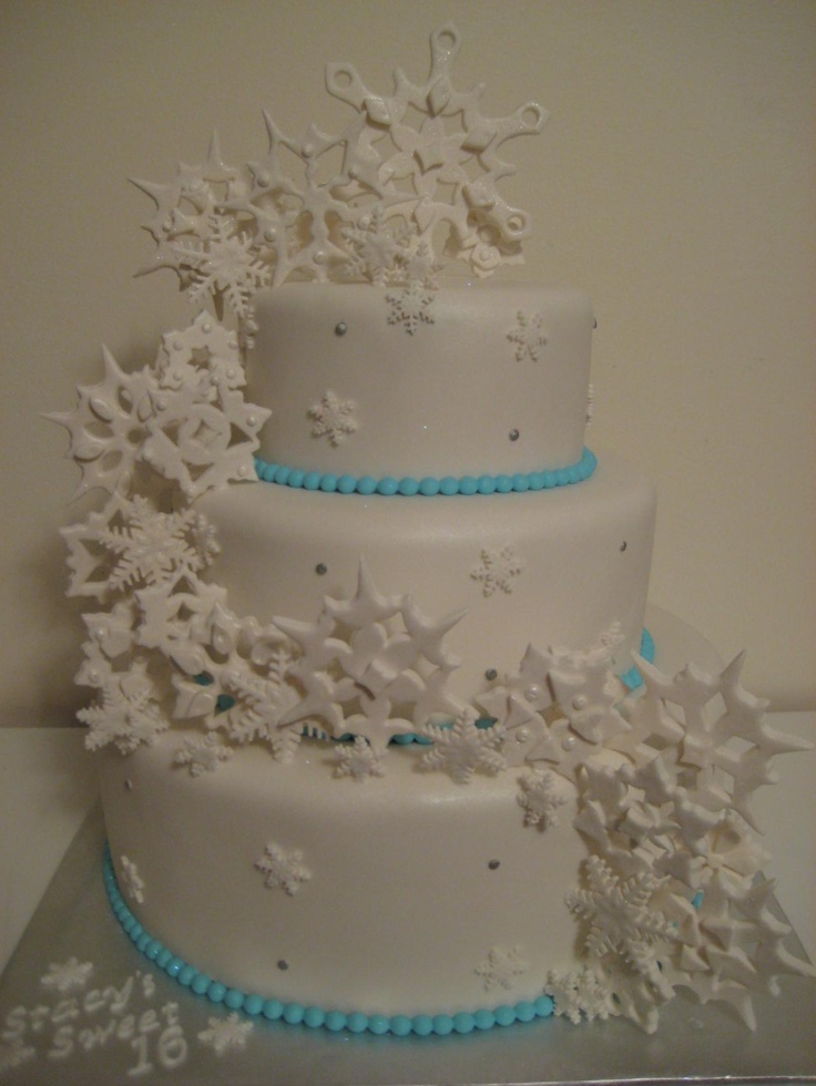 Winter Wonderland Sweet 16 Cake