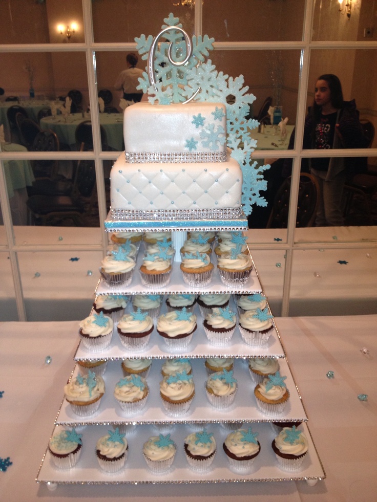 Winter Wonderland Sweet 16 Cake Winter Wonderland Sweet 16 Cake