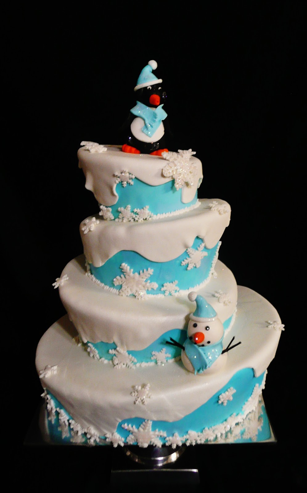 Winter Wonderland Themed Sweet 16 Cakes