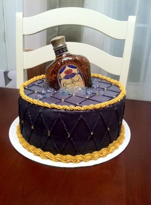 Alcohol Crown Royal Bottle Cake