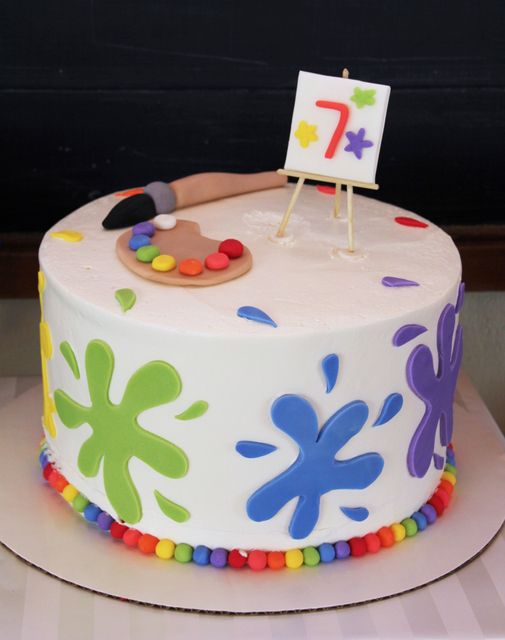 Art Party Birthday Cake Idea Art Party Birthday Cake Idea