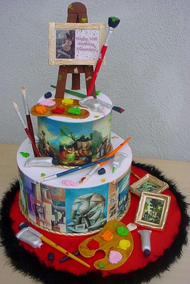 Artist Themed Birthday Cake Artist Themed Birthday Cake