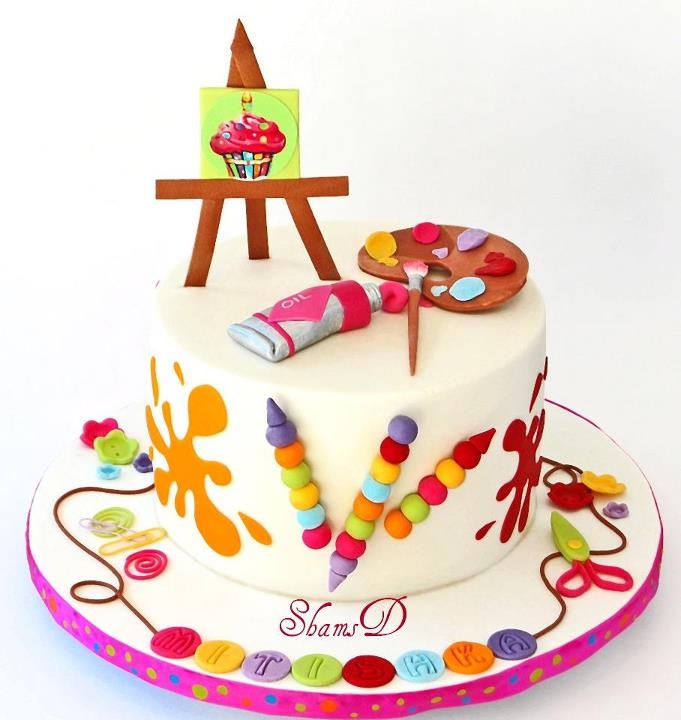Arts and Crafts Birthday Cake