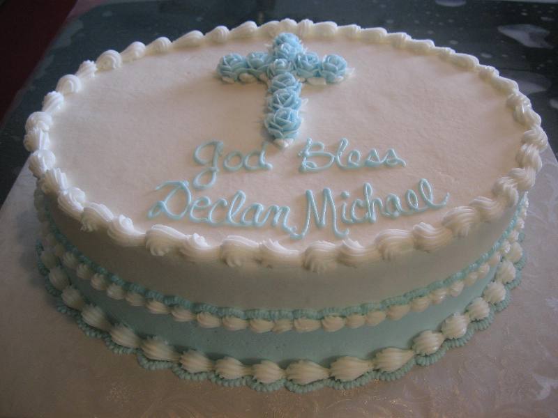 Baby Boy Baptism Sheet Cakes