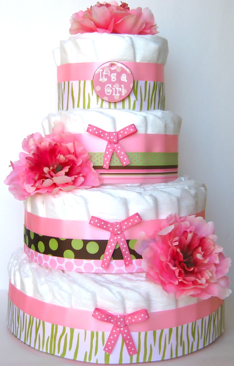 Baby Girl Diaper Cake