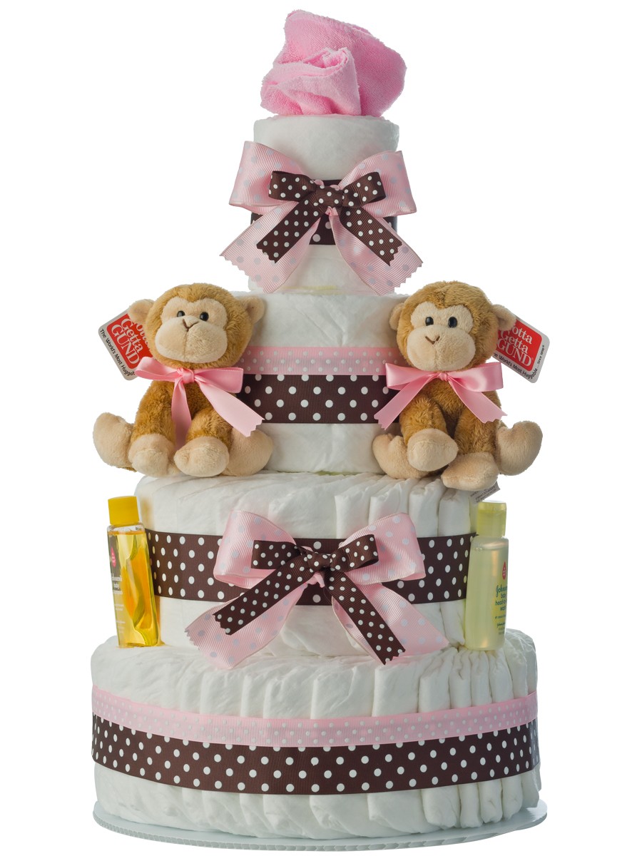 Baby Girl Diaper Cake