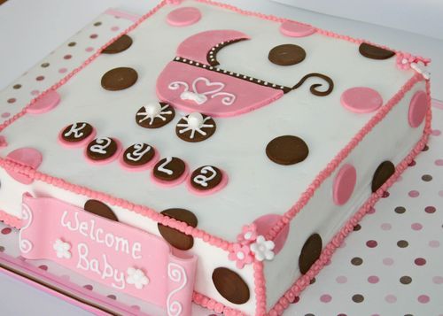 Baby Shower Cake Squares