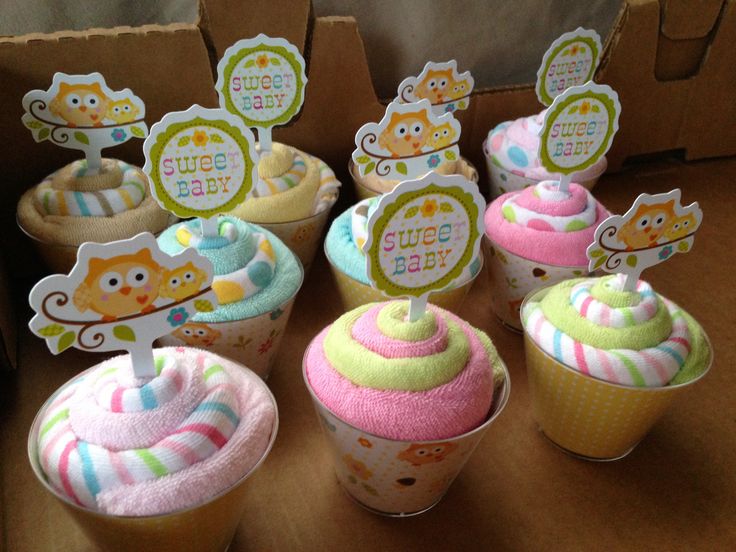 Baby Washcloth Cupcakes