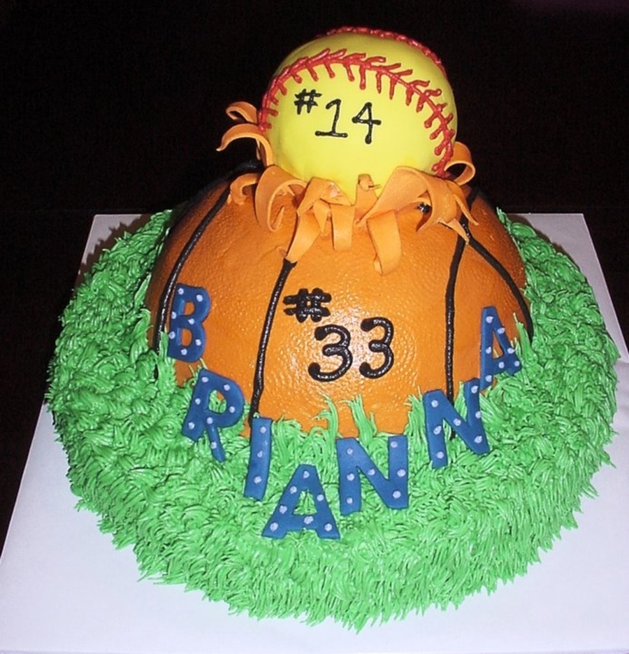 Basketball Softball Cake Basketball Softball Cake