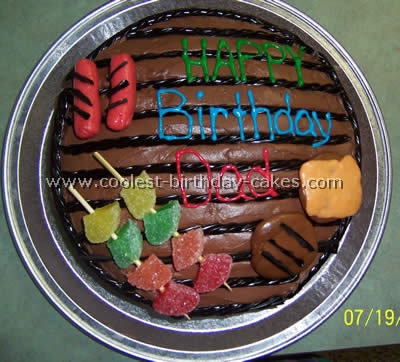 BBQ Themed Birthday Cake