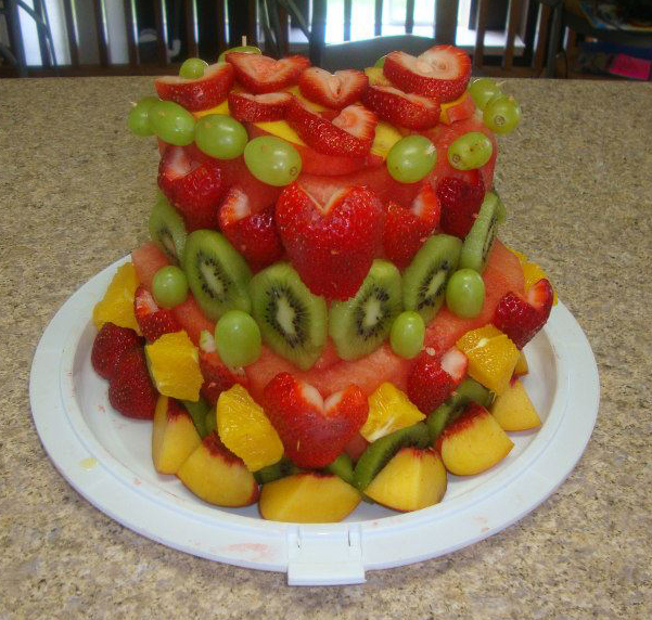 Birthday Cake Made of Fruit