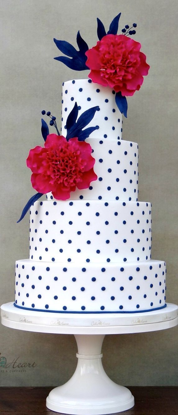 Birthday Cakes with Polka Dots