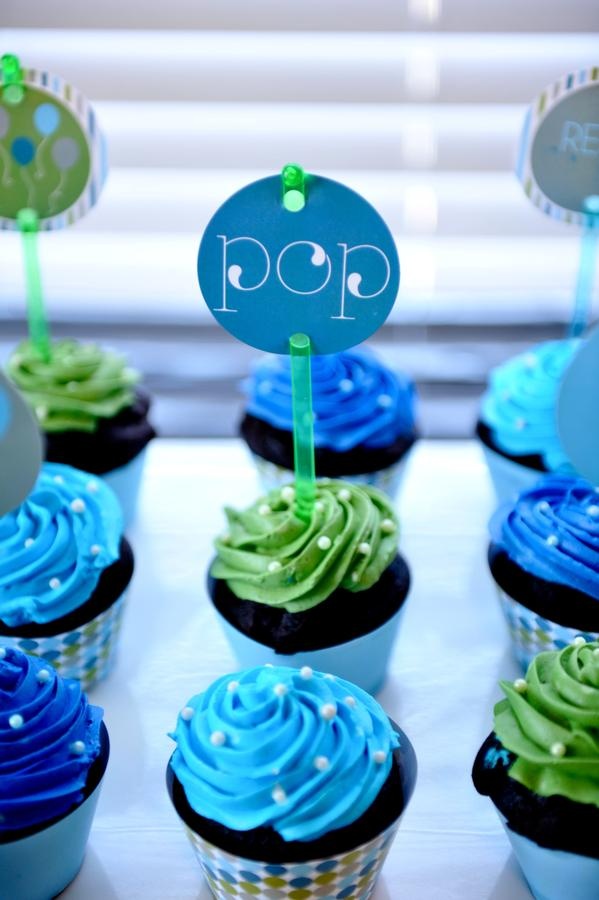 Blue and Green Cupcakes Blue and Green Cupcakes