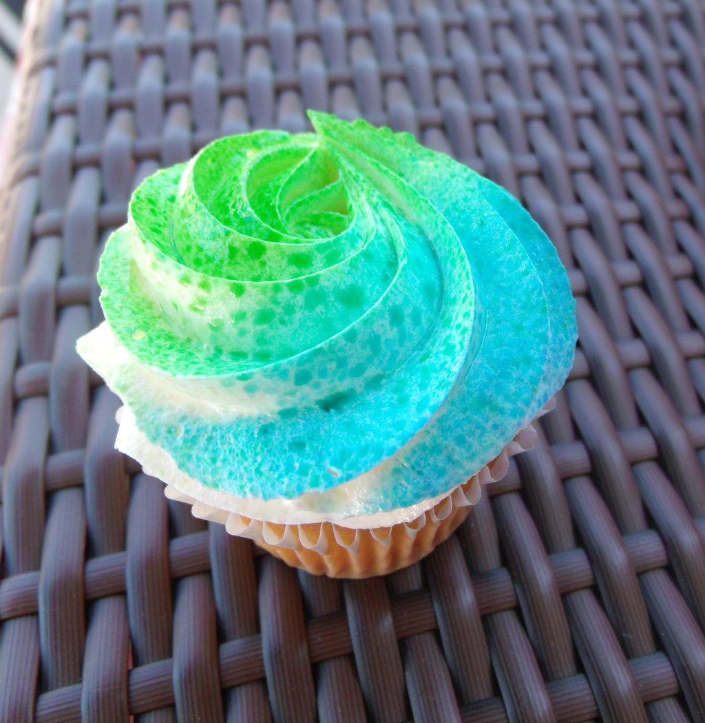 Blue and Green Cupcakes