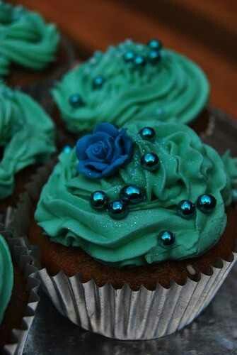 Blue and Green Cupcakes