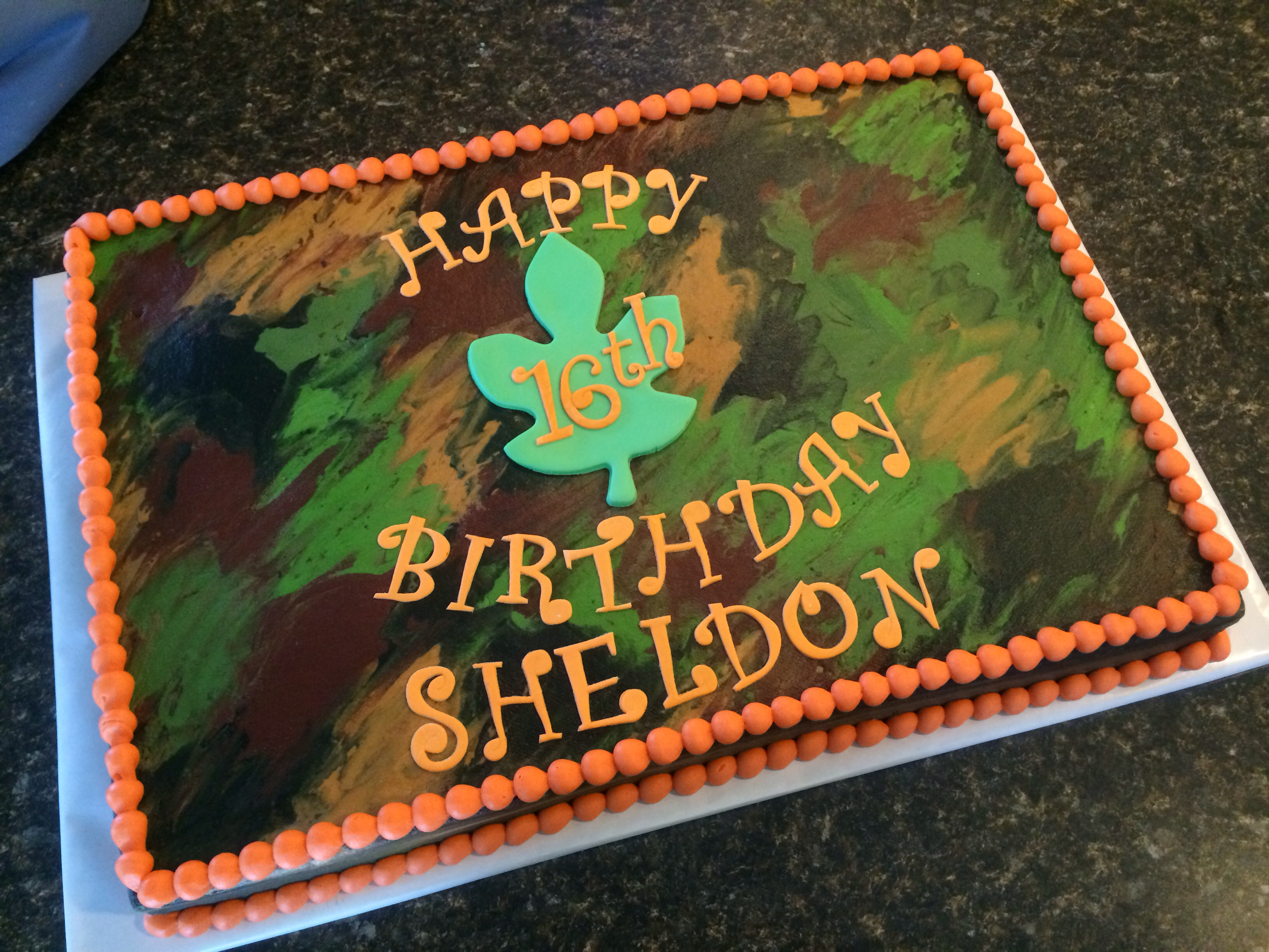 Camo Sheet Cake Camo Sheet Cake